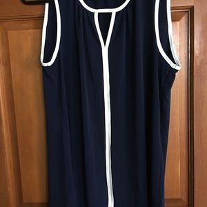 Women’s navy sleeveless top